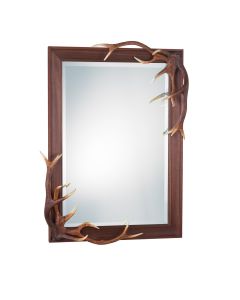 Antler Mirror Rustic
