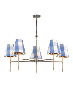 Aix 5 Light Armed Pendant Antique Brass Fitting Only