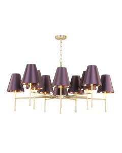 Aix 10 Light Armed Pendant Butter Brass Fitting Only