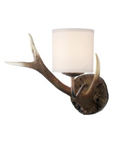 Antler Small Wall Light Rustic With Shade