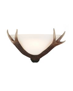 Antler Wall Washer Rustic With Alabaster Glass