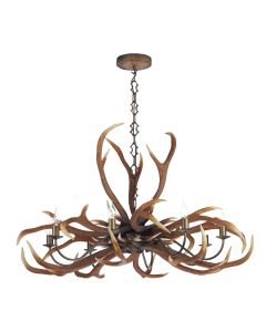Antler Emperor 8 Light Armed Pendant Rustic Fitting Only