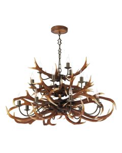 Antler 17 Light Armed Pendant Rustic Fitting Only