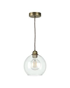 Apollo Pendant Antique Brass and Glass
