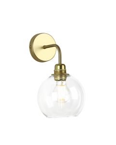 Apollo Wall Light Butter Brass and Glass