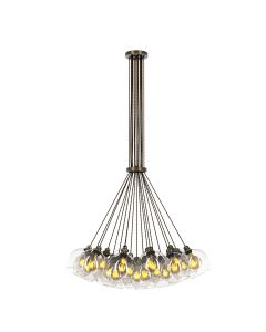 Apollo 19 Light Cluster Pendant Antique Brass and Glass