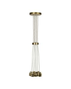 Apollo 7 Light Cluster Pendant Butter Brass Fitting Only