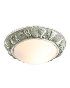 Aquatic Bathroom Ceiling Light Sage Green IP44