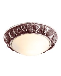 Aquatic Bathroom Ceiling Light Aubergine IP44