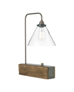 Aspen Table Lamp Rustic and Glass