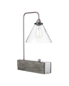 Aspen Table Lamp Silver Birch and Glass