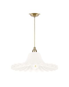 Astrid Single Pendant Butter Brass and Arctic White