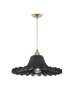 Astrid Single Pendant Butter Brass and Black