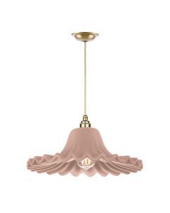 Astrid Single Pendant Butter Brass and Blush Pink