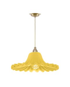 Astrid Single Pendant Butter Brass and Lemondrop