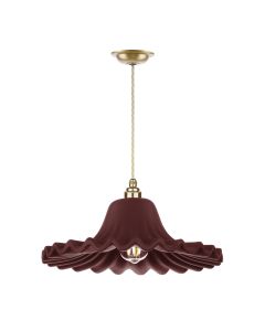 Astrid Single Pendant Butter Brass and Aubergine