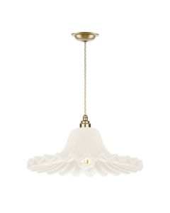 Astrid Single Pendant Butter Brass and Coconut