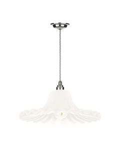 Astrid Pendant Polished Chrome and Arctic White