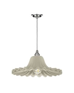 Astrid Pendant Polished Chrome and Pebble
