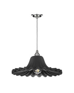 Astrid Pendant Polished Chrome and Black