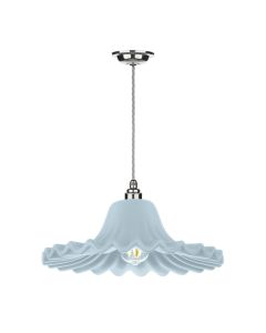 Astrid Pendant Polished Chrome and Amalfi Blue