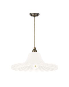 Astrid Pendant Antique Brass and Arctic White