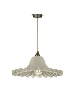 Astrid Pendant Antique Brass and Pebble