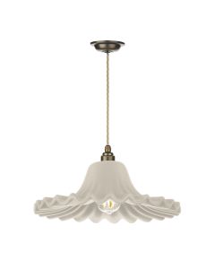 Astrid Pendant Antique Brass and Cotswold Cream