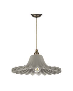 Astrid Pendant Antique Brass and Powder Grey