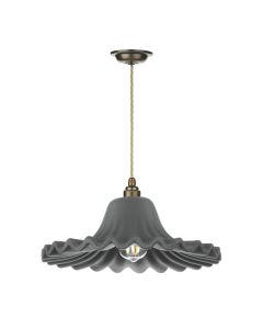 Astrid Pendant Antique Brass and Lead Grey