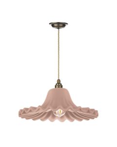 Astrid Pendant Antique Brass and Blush Pink