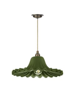 Astrid Pendant Antique Brass and Juniper Green