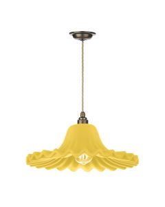 Astrid Pendant Antique Brass and Lemondrop