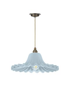 Astrid Pendant Antique Brass and Amalfi Blue