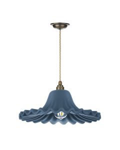 Astrid Pendant Antique Brass and Persian Blue