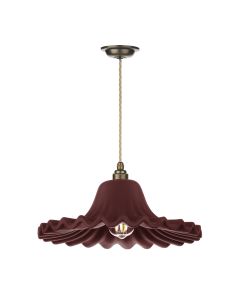 Astrid Pendant Antique Brass and Aubergine