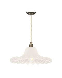 Astrid Pendant Antique Brass and Coconut