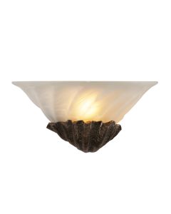 Auger Wall Washer Bronze and Alabaster Glass