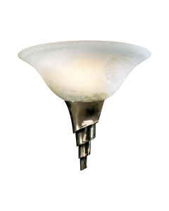 Spiral Wall Light Bronze and Alabaster Glass