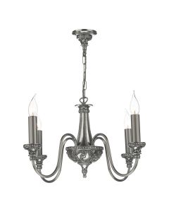 Bailey 4 Light Armed Pendant Polished Pewter Fitting Only