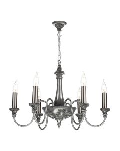 Bailey 6 Light Armed Pendant Polished Pewter Fitting Only