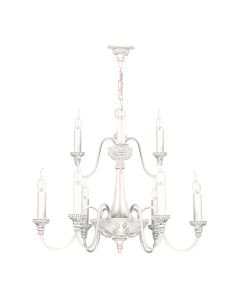 Bailey 9 Light Armed Pendant Arctic White Fitting Only