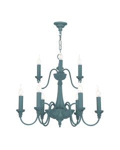 Bailey 9 Light Armed Pendant River Blue Fitting Only