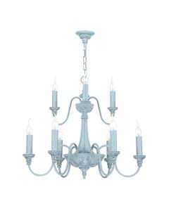 Bailey 9 Light Armed Pendant Amalfi Blue Fitting Only