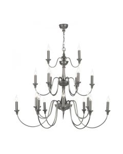 Bailey 21 Light Armed Pendant Polished Pewter Fitting Only