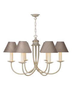Bermuda 6 Light Armed Pendant Matt Cream/Gold Fitting Only