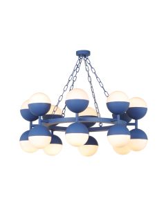 Bilbao 16 Light Pendant Bespoke and Opal Glass