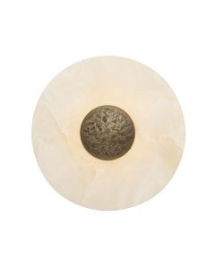 Boca Wall Light Alabaster Glass and Antique Brass LED