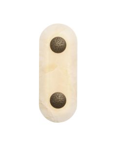 Boca Wall Light Alabaster Glass and Brass LED