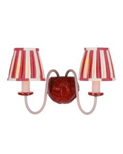 Bodkin 2 Light Wall Light Strawberry and Blush Pink Bracket Only